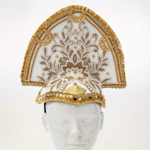 Golden crown unique headpiece