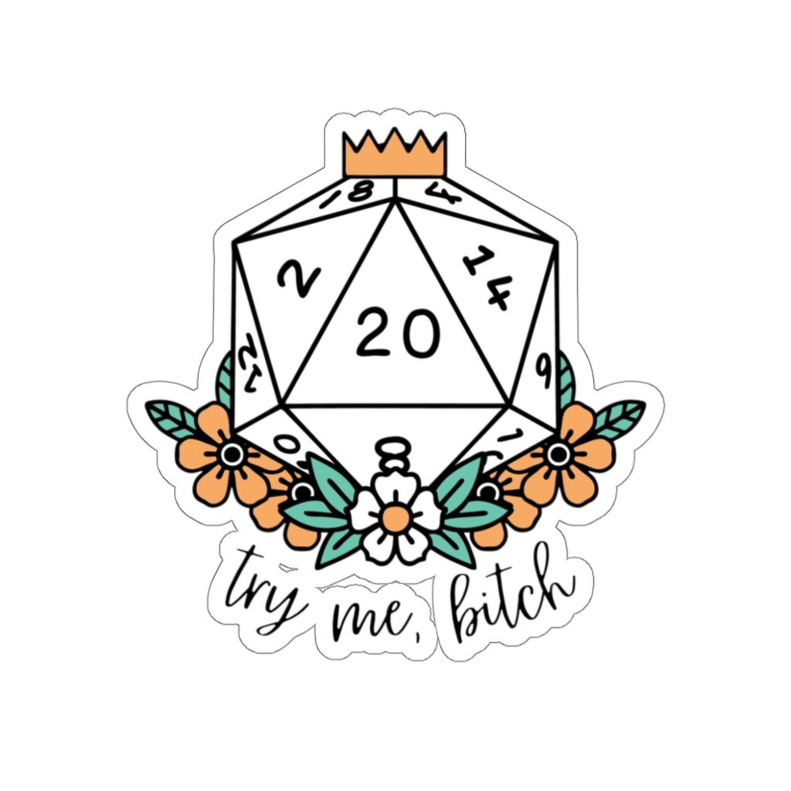 Dnd Stickers Dungeon and Dragon Sticker D20 Sticker - Etsy