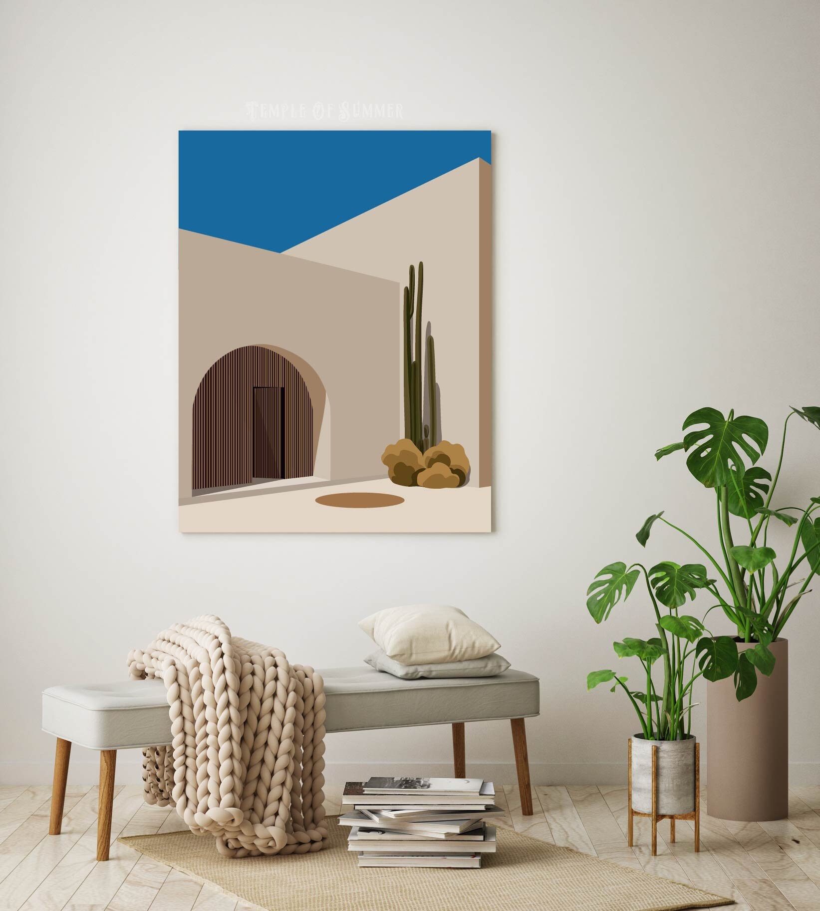 Minimalist modern house art architecture art printable wall Etsy