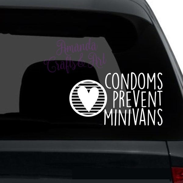Condooms voorkomen minibusjes - sticker