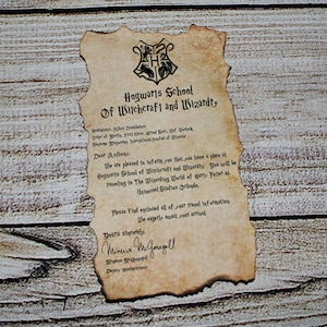 Carta de aceptación de Hogwarts personalizada - Universal