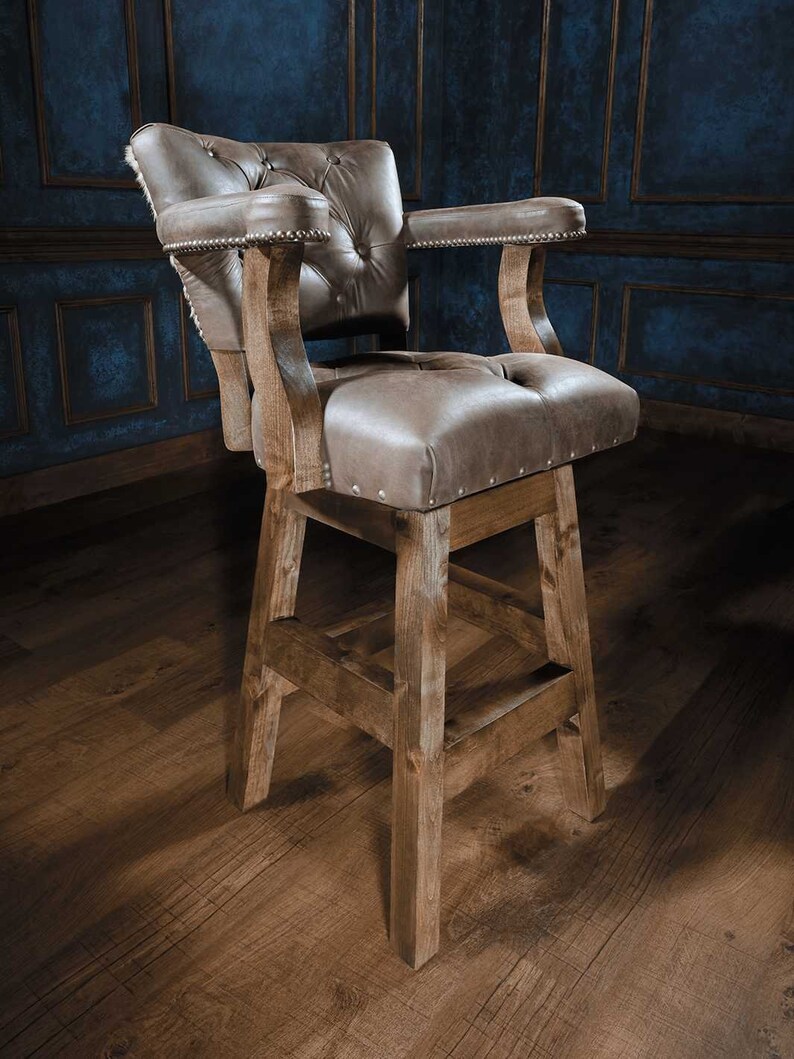 Garrett Axis Hide Chisum Bar Stool Etsy