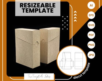 Rectangle Gift Box Template: Resizeable Printable (Digital Download)