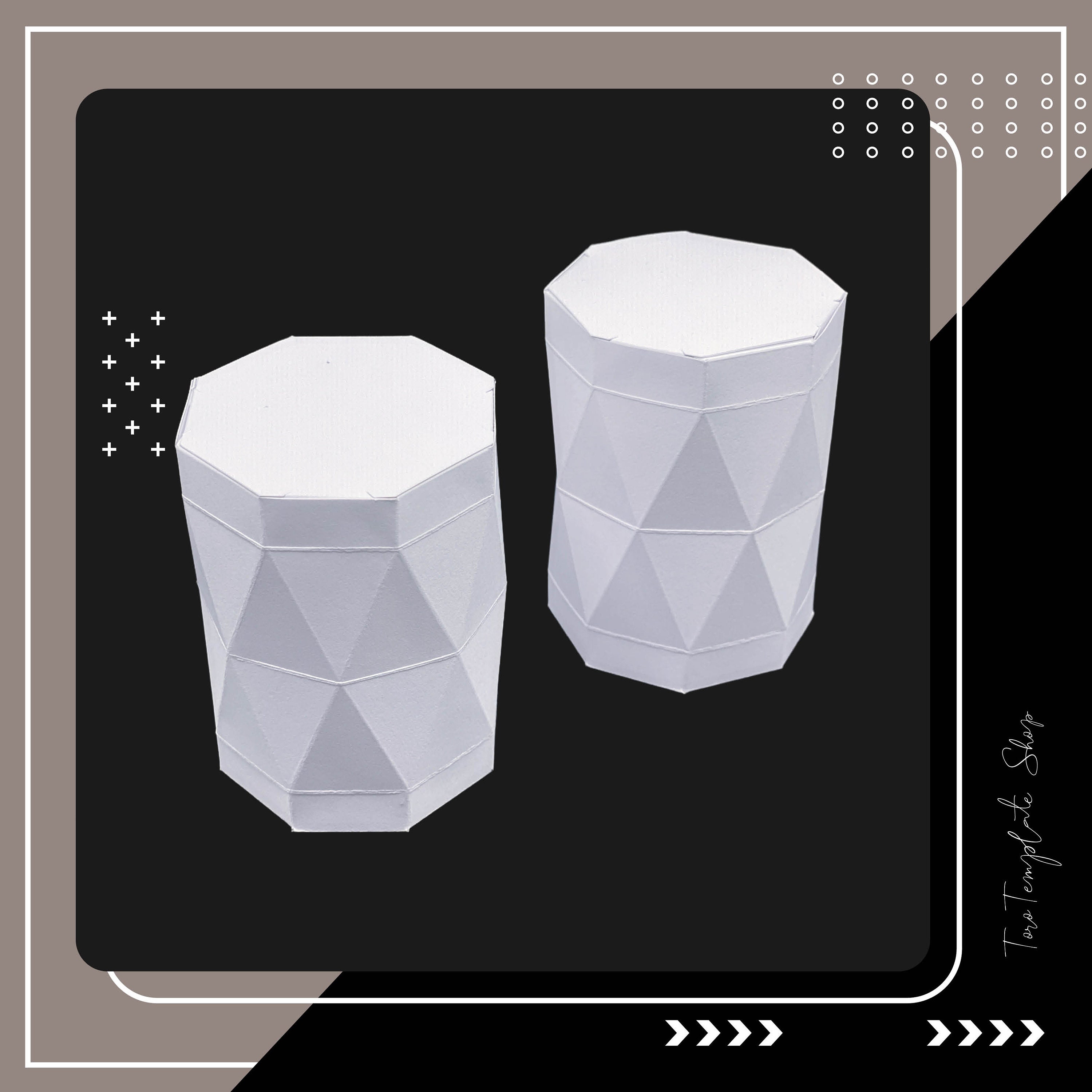 Octagon Box Template Zigzag Box Template Gift Box Template - Etsy