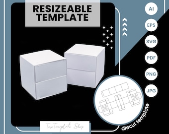 Jewelry Gift Box Template: Resizeable Printable (Digital Download)