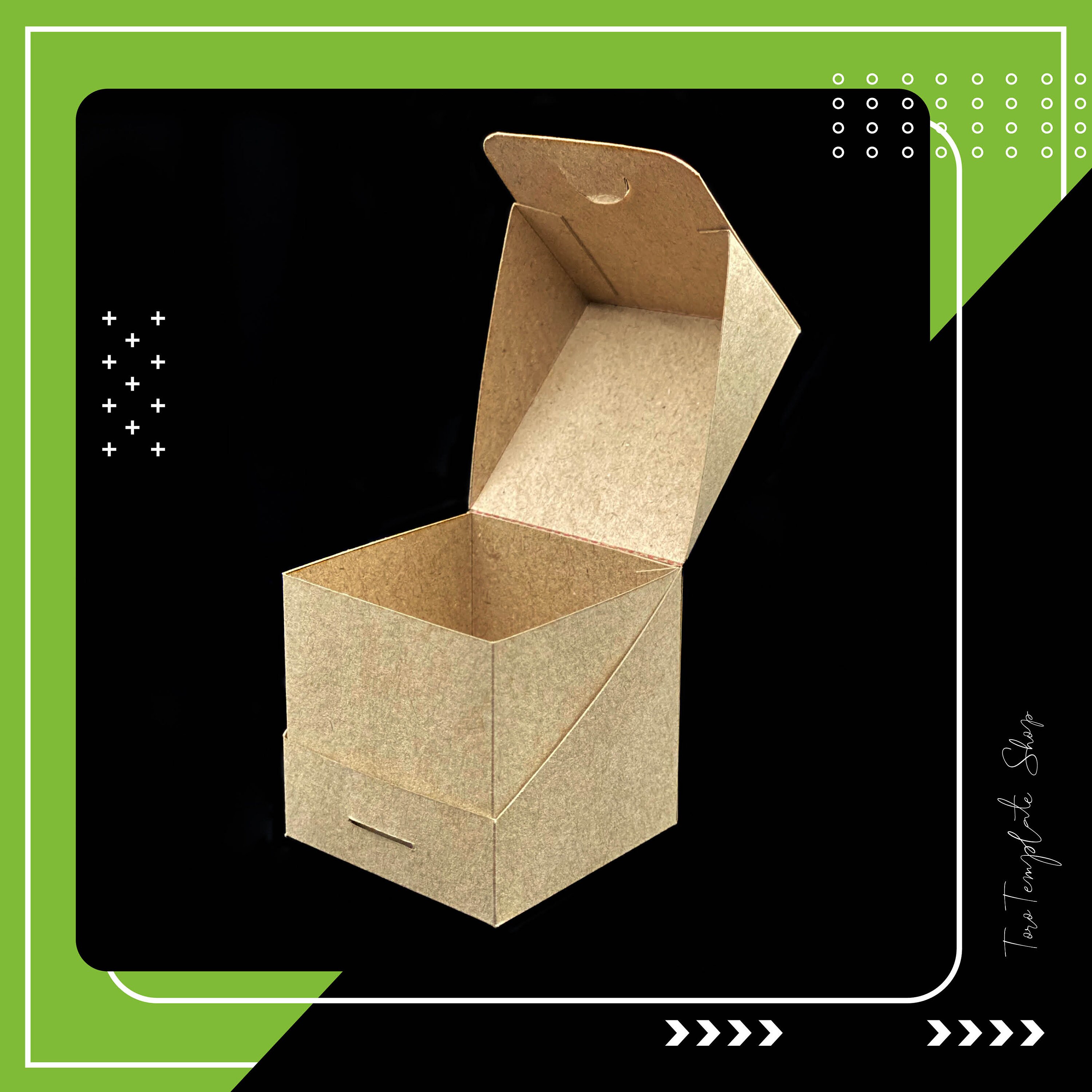 Square Box Template, Gift Box Template, Candy Box Template, Cookies Box ...