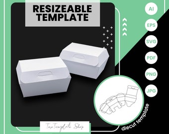 Treasure Box Template: Resizeable Gift/Candy Box (Digital Download)