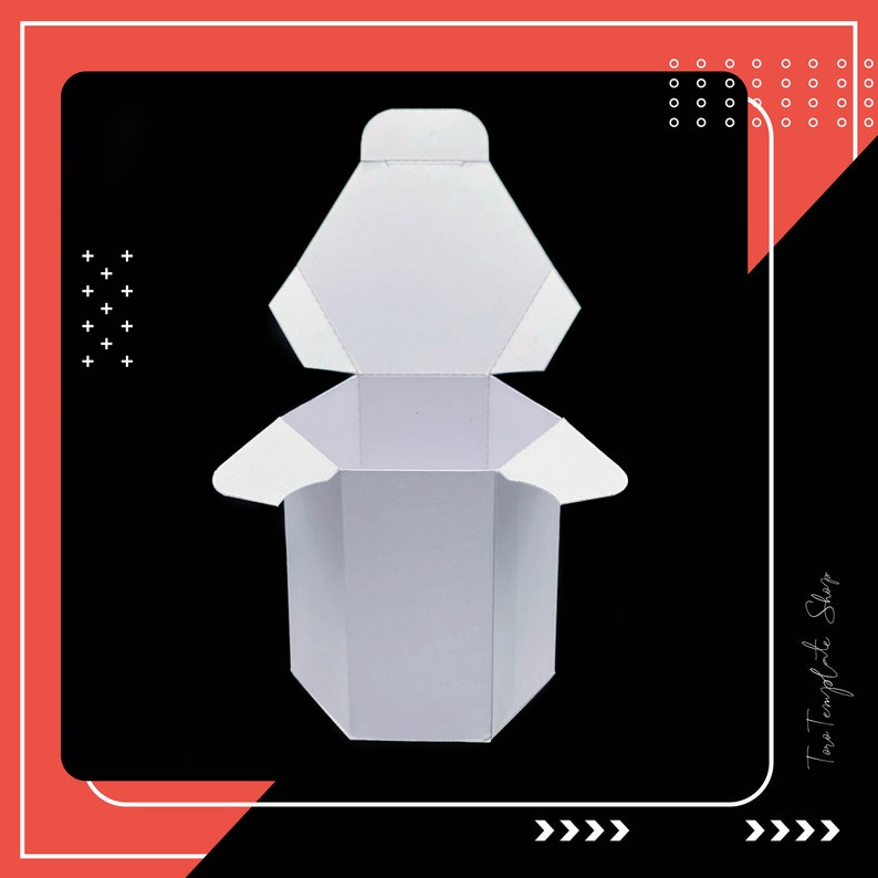 Hexagon Box Template, Gift Box Template, Jewelry Box Template, Cookies ...