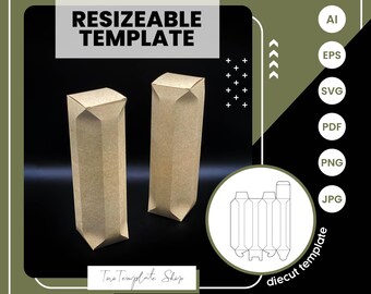 Resizeable Gift Box Template: Printable Candy/Cookie Box (Digital Download)