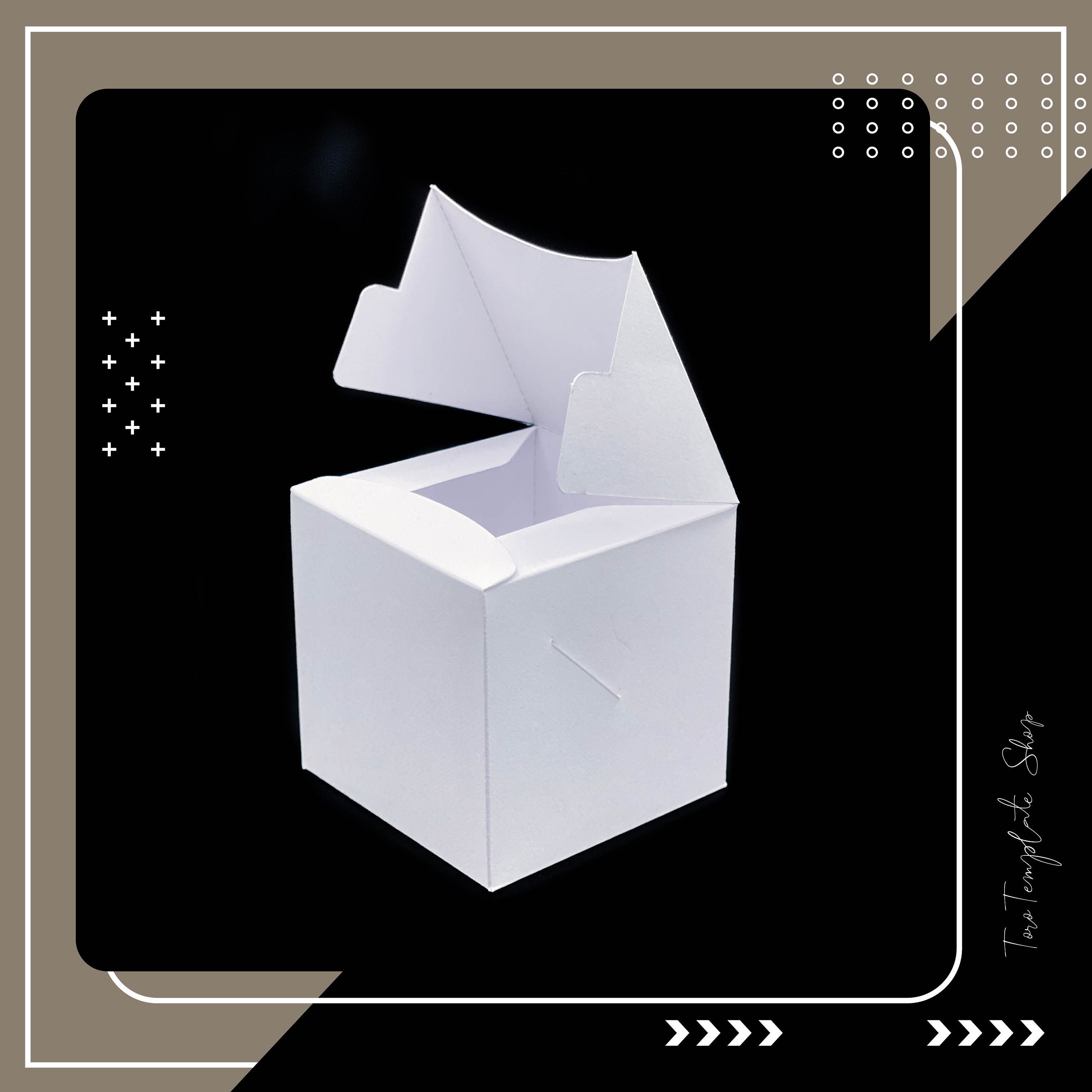 Square Box Template, Gift Box Template, Candy Box Template, Resizeable ...