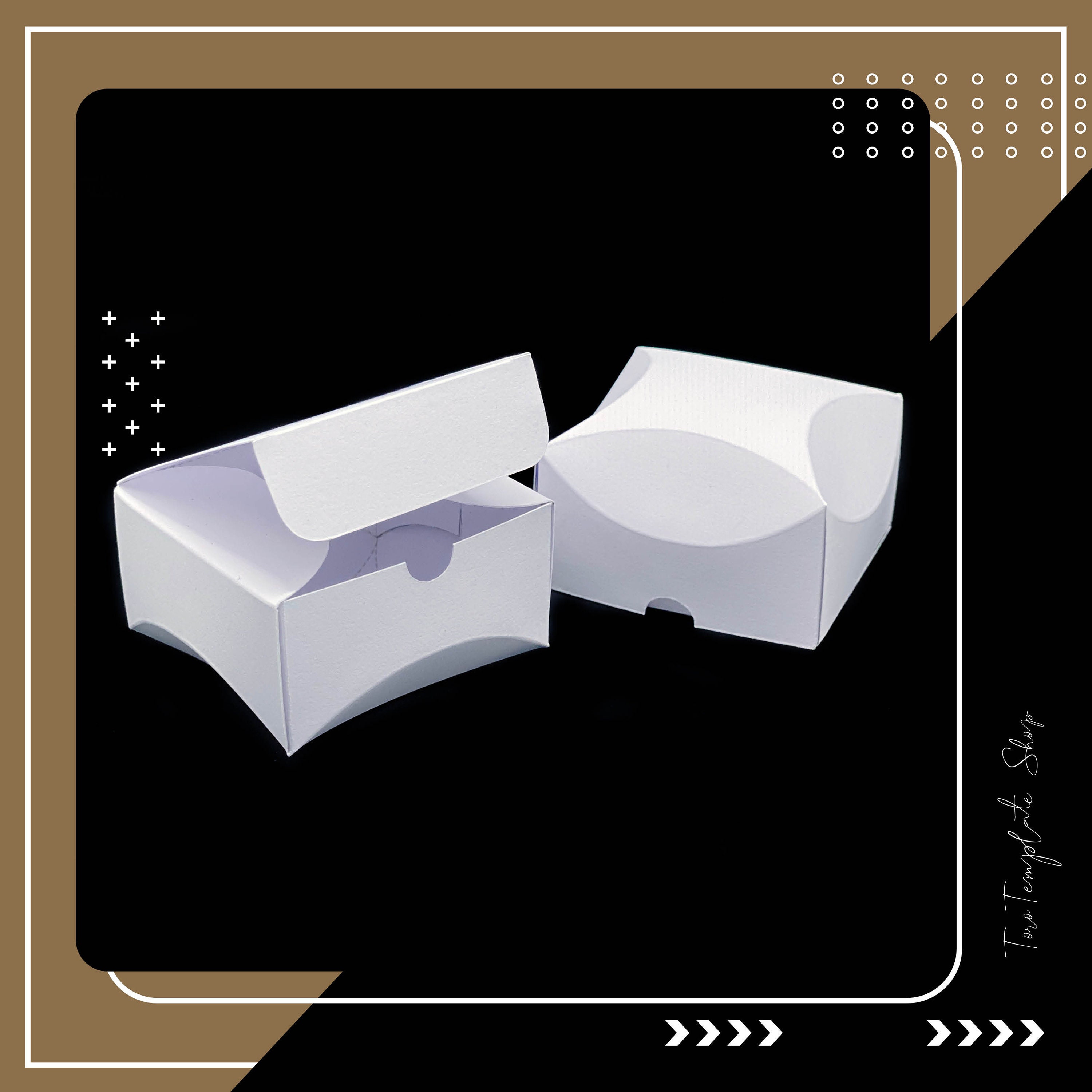 Curved Corner Box Template: Resizeable Gift/candy/jewelry Box (digital ...