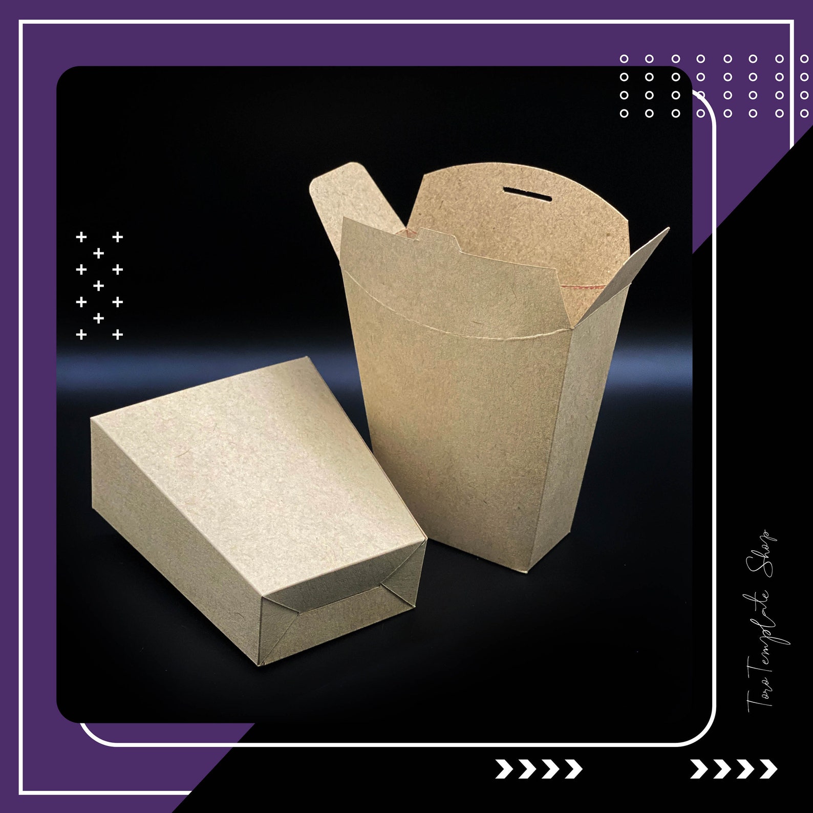 Curved Box Template Cookies Box Template Food Box Template Etsy