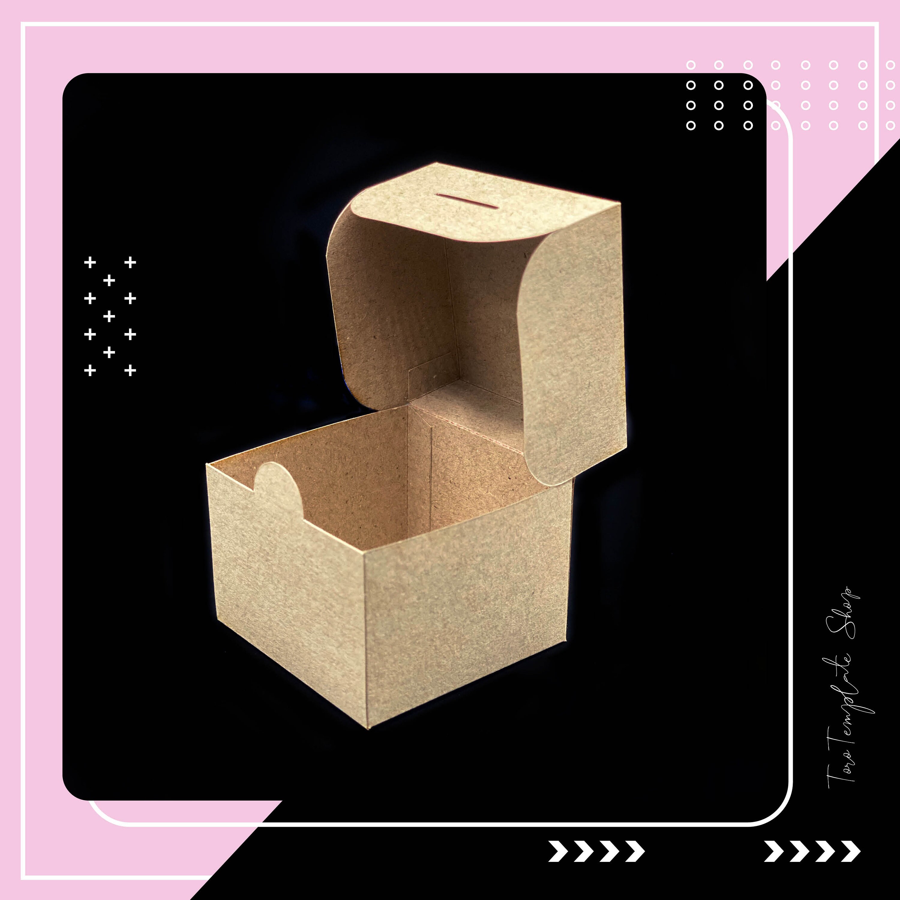 Square Box Template Gift Box Template Candy Box Template Etsy