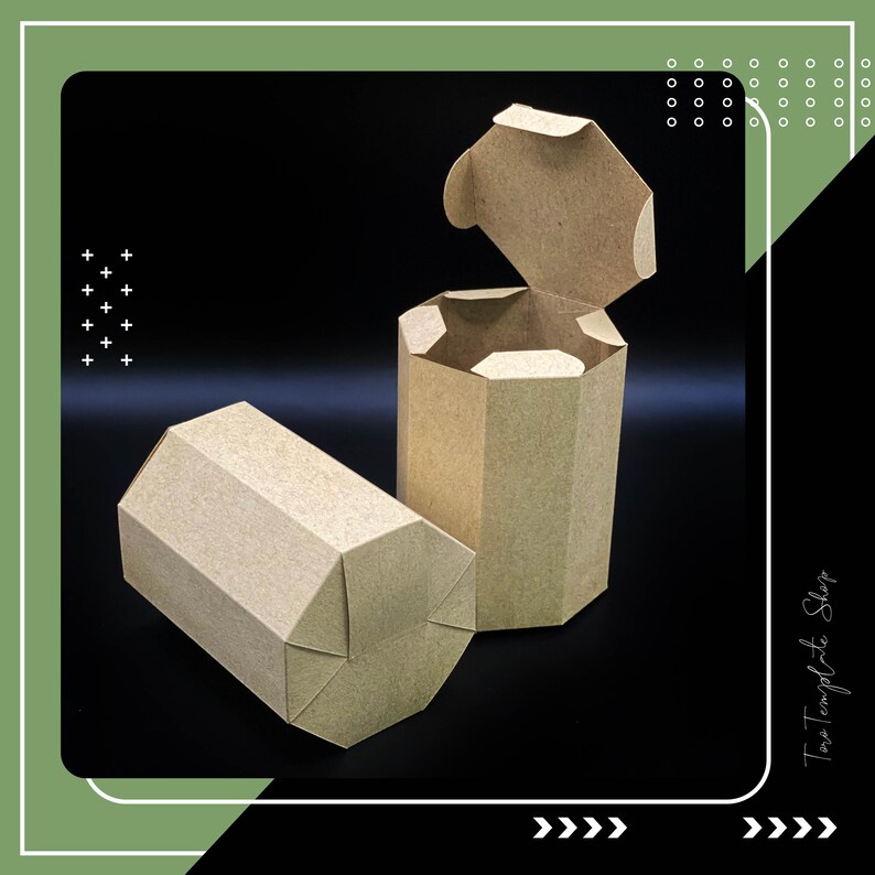 Octagon Box Template: Resizeable Gift/candy Box (digital Download) - Etsy