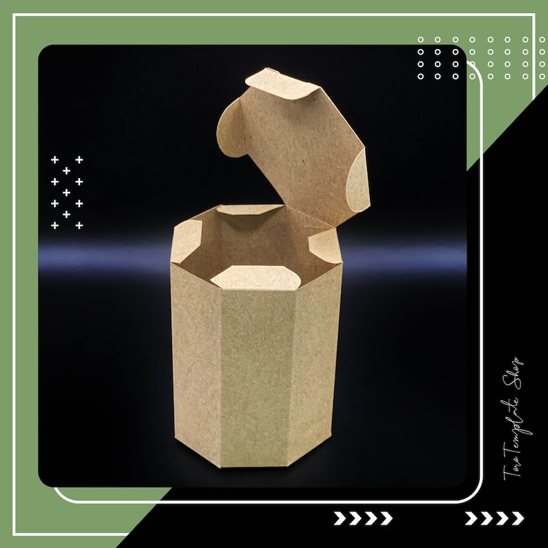 Octagon Box Template: Resizeable Gift/candy Box (digital Download) - Etsy