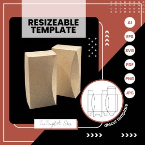 Chamfer Gift Box Template: Resizeable Printable (Digital Download)