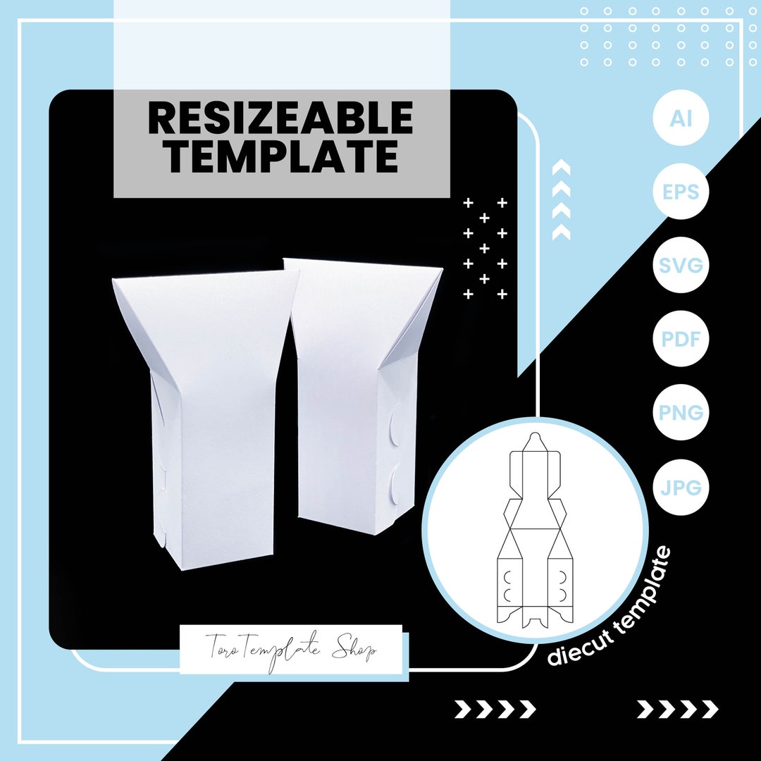 Hammerhead Shark Gift Box Template Printable Candy/cookie Box (digital