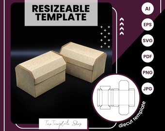 Cookie Box Template: Resizeable Gift & Candy Box (Digital Download)
