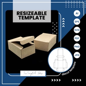 Rectangle Gift Box Template: Resizeable Candy/cookie Box (digital ...