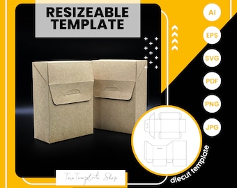 Resizeable Drawer Box Template: Gift & Candy Box (Digital Download)