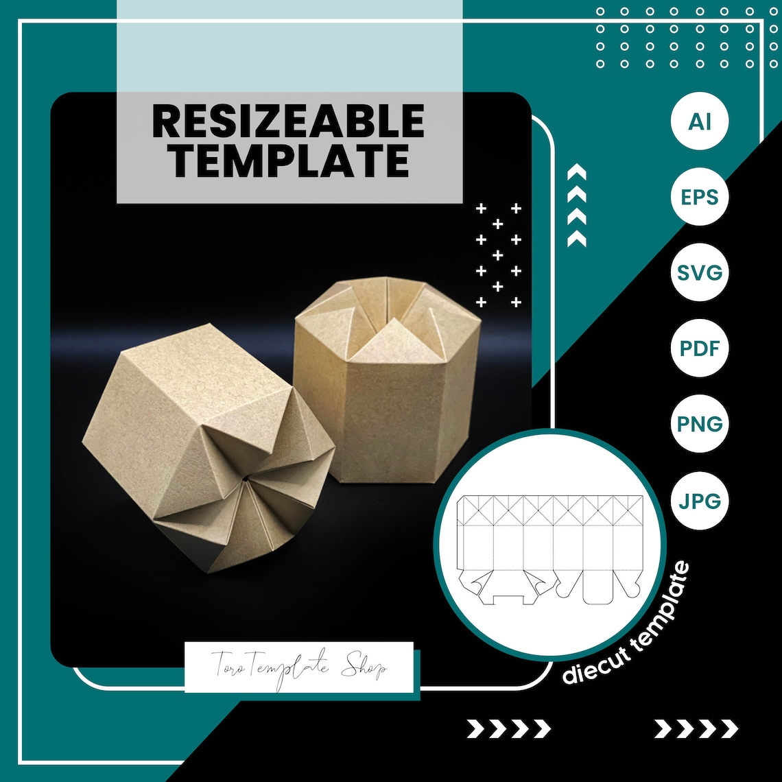 Hexagon Box Template Gift Box Template Candy Box Template Cookies Hexagon Box Template Gift Box Template Candy Box Template Cookies