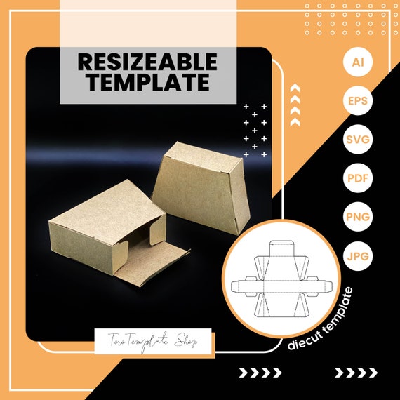 Trapezoid Box Template: Printable Gift & Candy Box (digital