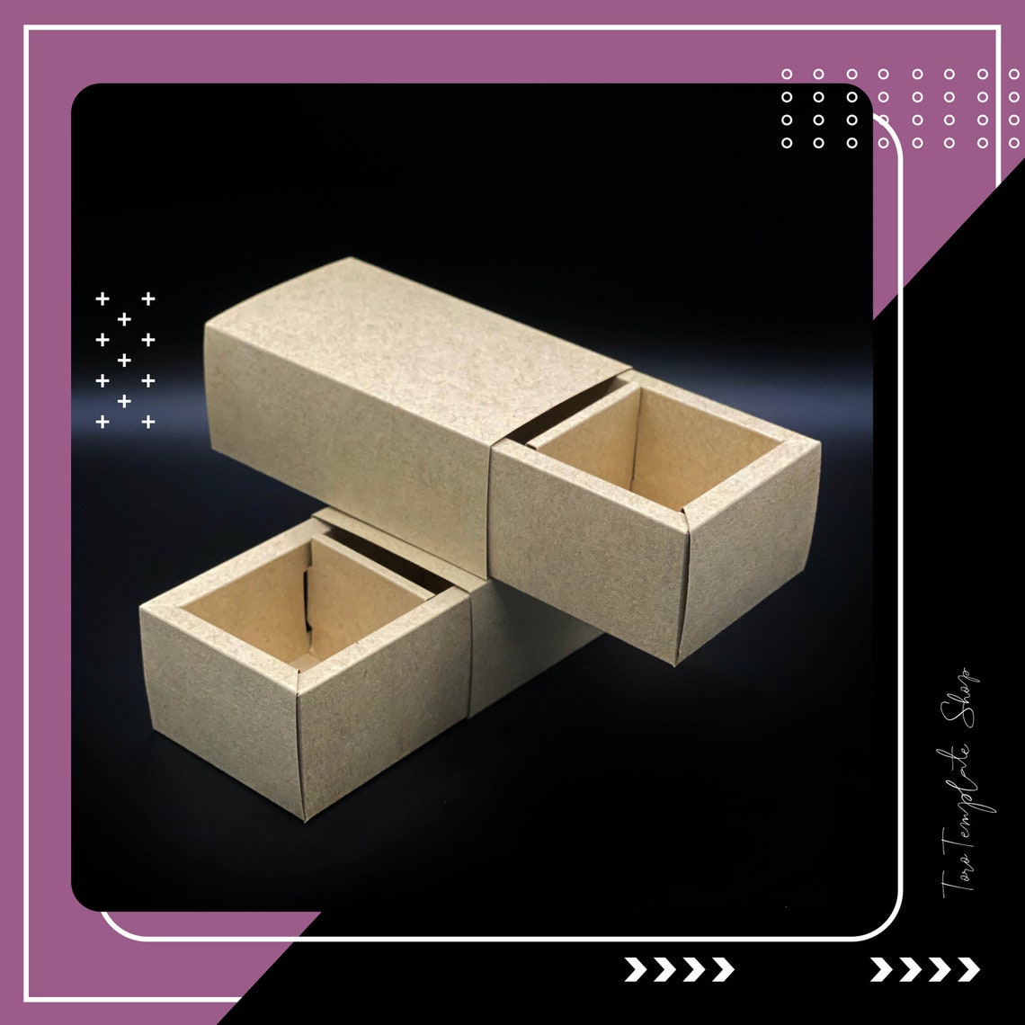 Drawer Box Template, Gift Box Template, Candy Box Template, Cookies Box ...