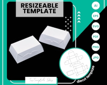 Trapezoid Gift Box Template: Resizeable Jewelry Box (Digital Download)