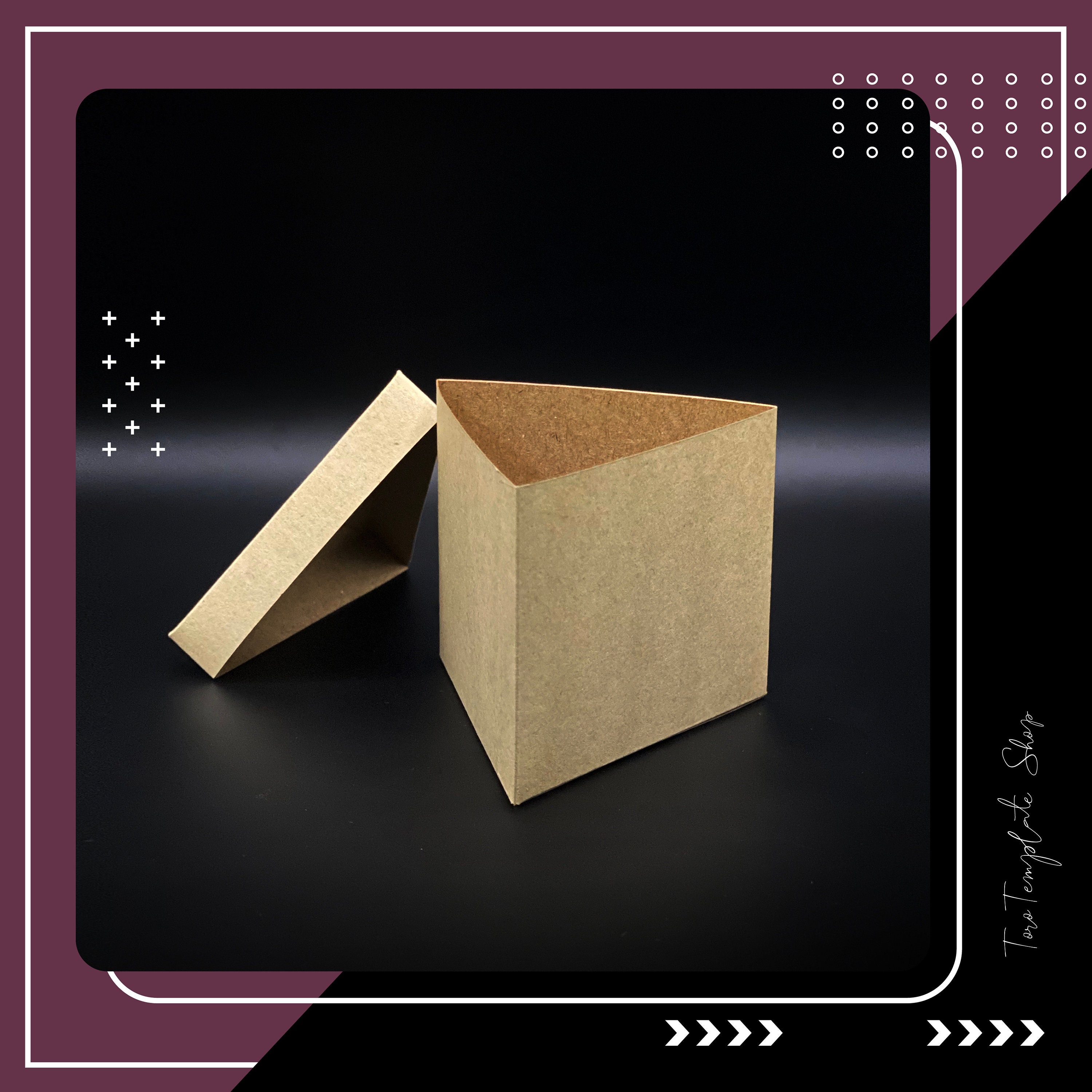 Triangle Box Template, Cookies Box Template, Gift Box Template, Box ...
