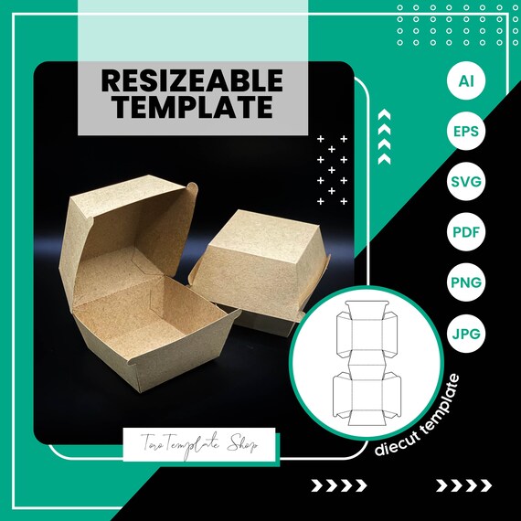 Box Template Cookies Box Template Gift Box Template Candy - Etsy