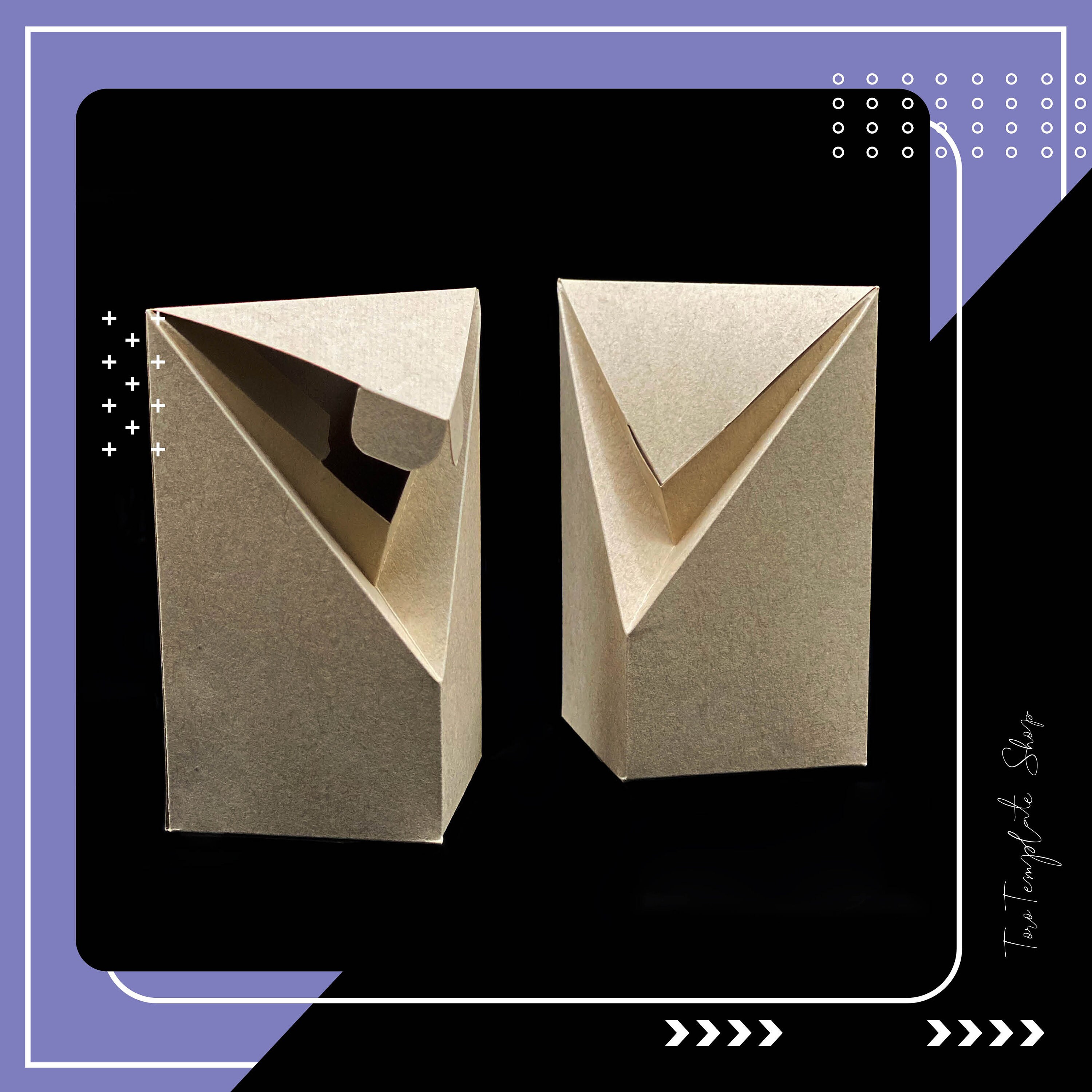 Triangle Gift Box Template: Printable Candy/cookie Box (digital ...