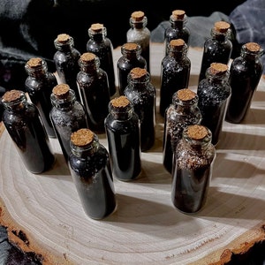 Black Salt Witch Spell Witchcraft Vials