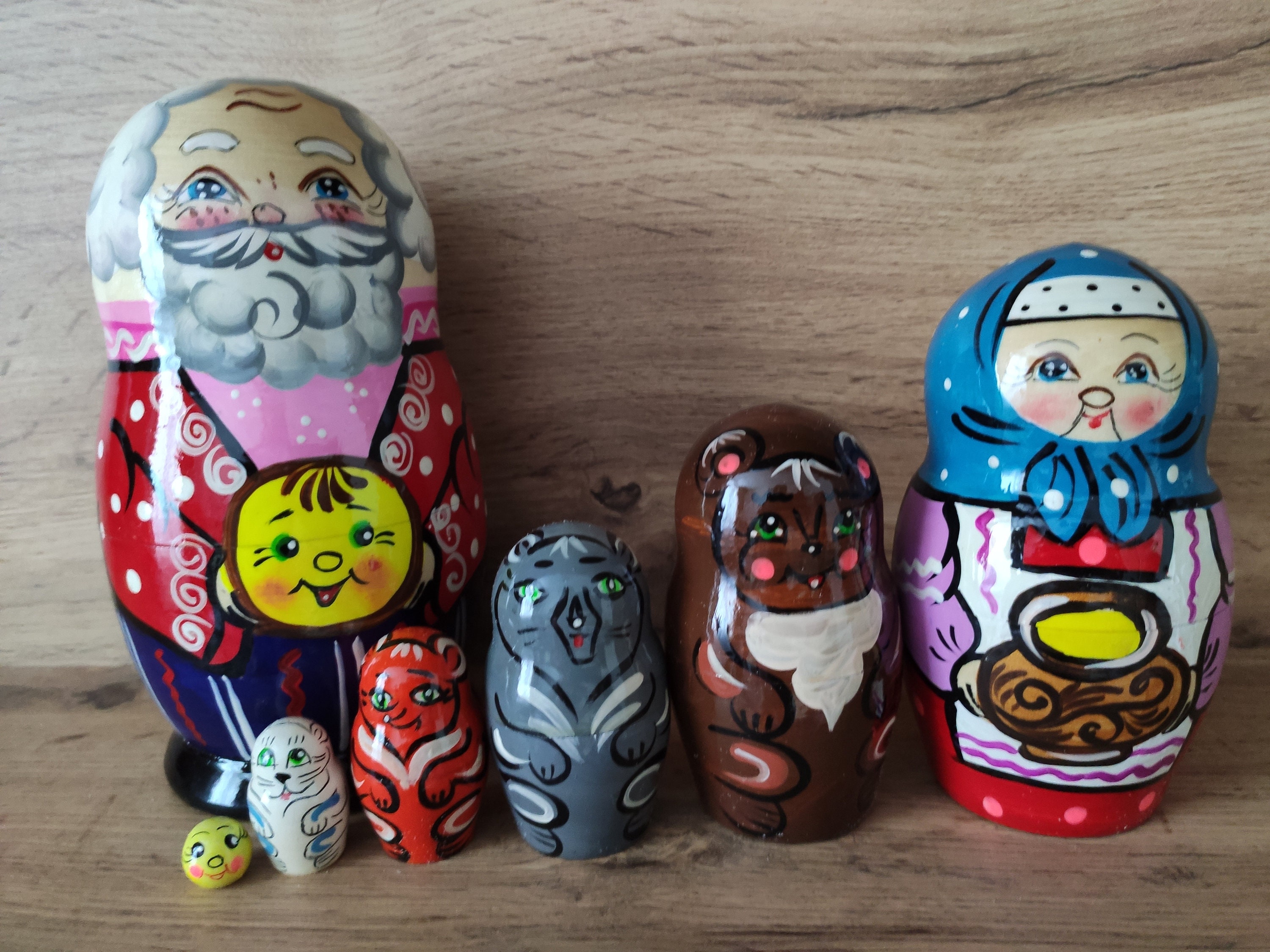 Nesting dolls for kids Kolobok nesting doll Fairy Tale Etsy