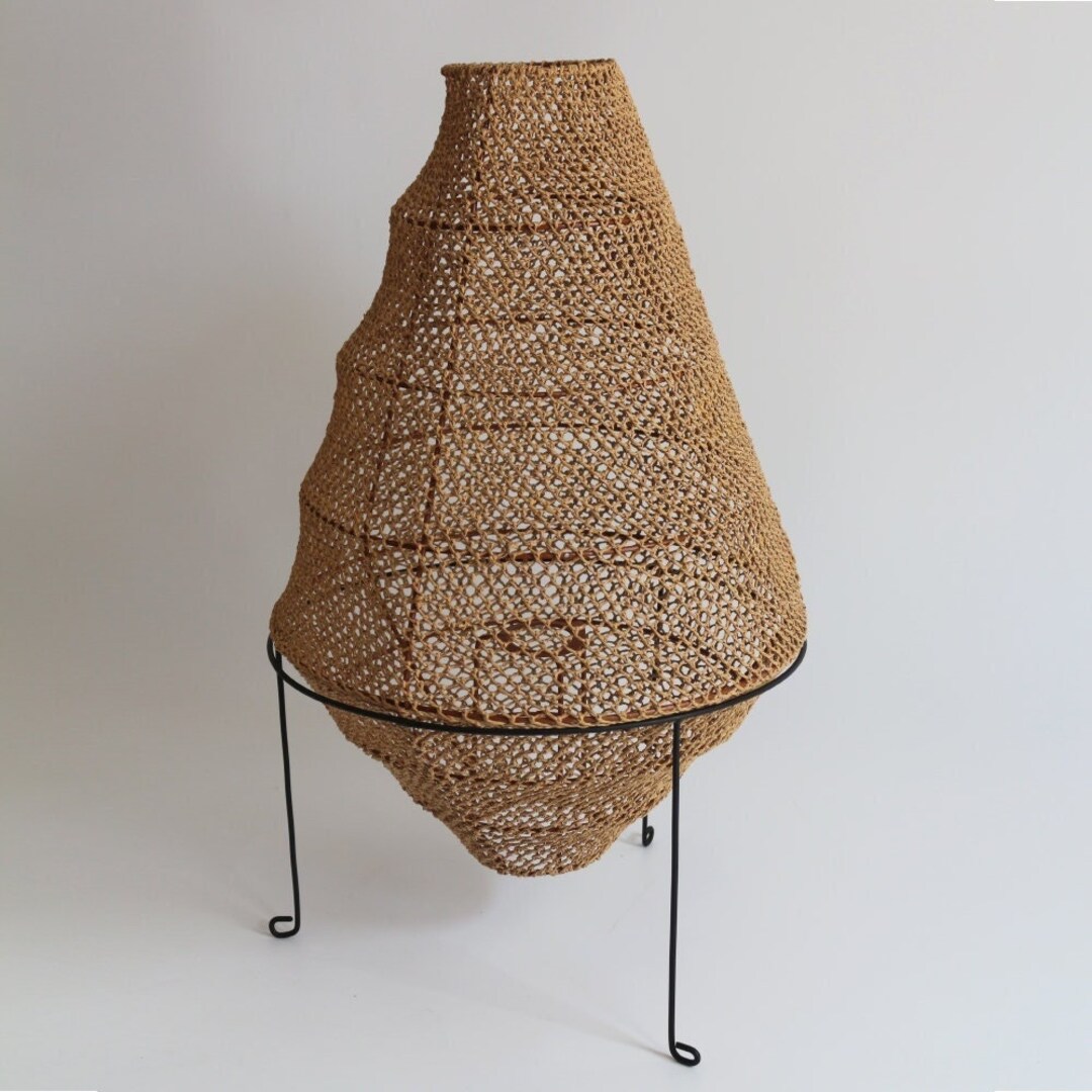 Handcrafted Scandinavian Lighting Fixtures Reference: Scandinavian Light Fixture Boho Lantern Floor Lamp Handcrafted Rope