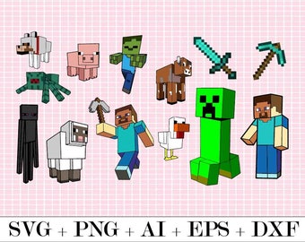 Download Minecraft Birthday Svg Etsy