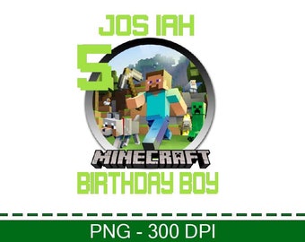 Download Minecraft Birthday Svg Etsy