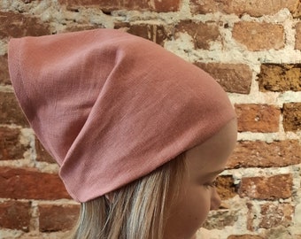 Linen Head Scarf - Kids head wrap - Fitness Headband - Pepermint triangle - Head Bandana - Summer Hair accessories - Linen headband for girl