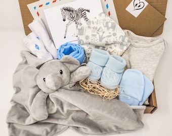 Baby Gift | 9 Piece Set | Baby Hamper | Elephant Baby Gift