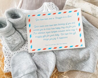 Newborn Gift Box: Grey & White Baby Hamper