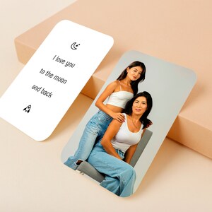 Personalisiertes doppelseitiges Metallfoto-Andenken mit benutzerdefinierter Nachricht zum Muttertag