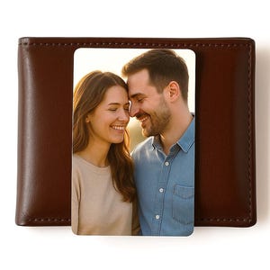 Personalised Double Sided Photo Credit Card - Metal Photo Card for Wallet