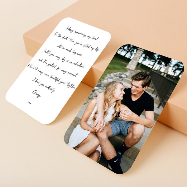 Personalised metal wallet photo - anniversary gift for boyfriend, gifts for him, 1 year anniversary present, cute unique romantic gift ideas