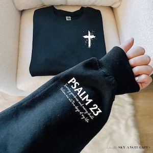 Personalized Bible Verse Sweatshirt, Christian Cross Crewneck, Church Gift