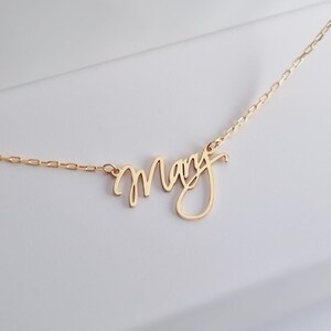 Dainty Name Necklace, Personalized Necklace, Tiny Name Necklace, Gold Name Necklace, Bridesmaid Gift, Mothers Day Gift ,Valentines Day Gift