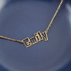 Elegant Name Necklace, Personalized Necklace, Baby Necklace Gift, Gold Name Necklace, Bridesmaid Gift, Mothers Day Gift ,Valentines Day Gift