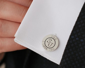 Groom Wedding CuffLinks, Luxury Personalized Cuff Links, Initials CuffLinks, Groomsmen gift, Cufflinks, Father CuffLinks, initials cufflinks