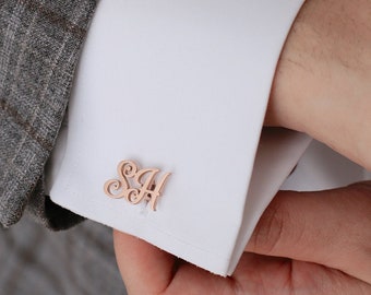 Heart Cuff links, Personalized CuffLinks, Initials CuffLinks, Groomsmen gift , Groom Wedding CuffLinks, Father CuffLinks, Personal Cufflinks