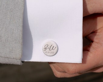 Groom Wedding CuffLinks, Luxury Personalized Cuff Links, Initials CuffLinks, Groomsmen gift, Cufflinks, Father CuffLinks, initials cufflinks