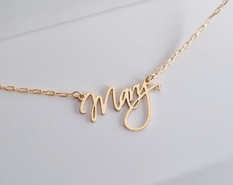 Dainty Name Necklace, Personalized Necklace, Tiny Name Necklace, Gold Name Necklace, Bridesmaid Gift, Mothers Day Gift ,Valentines Day Gift