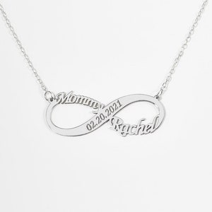 Personalized Infinity Necklace for Women, Handmade Infinity Necklace,Mother's Day Gift,Gold Name Necklace Gift,Dainty Name Necklace,Necklace